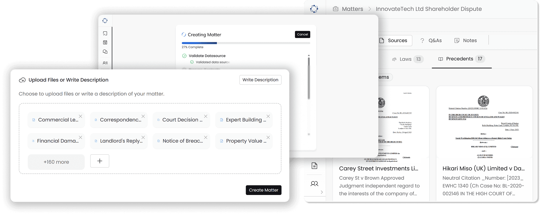 Legal operations hero dashboard